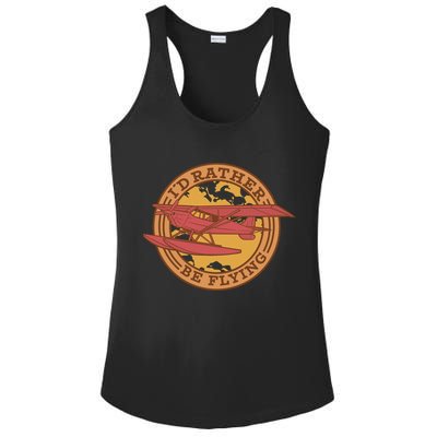 I'd Rather Be Flying Ladies PosiCharge Competitor Racerback Tank