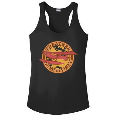 I'd Rather Be Flying Ladies PosiCharge Competitor Racerback Tank