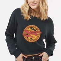 I'd Rather Be Flying Cropped Pullover Crew