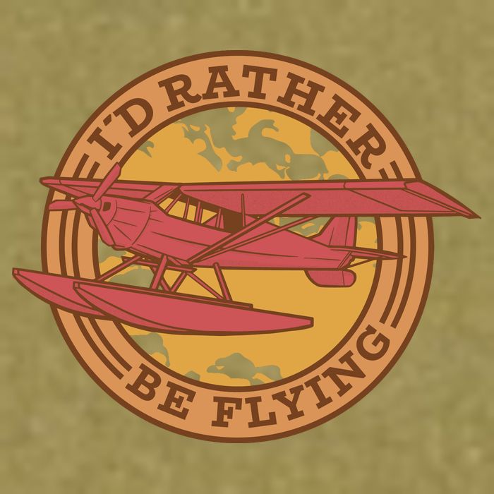 I'd Rather Be Flying Garment-Dyed Women's Muscle Tee