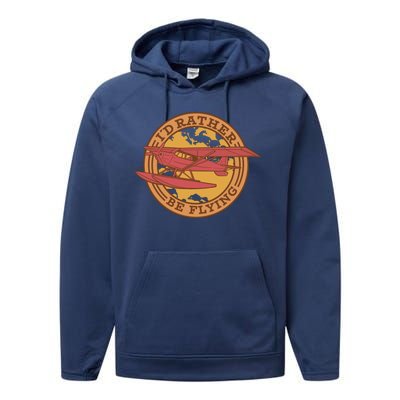 I'd Rather Be Flying Performance Fleece Hoodie