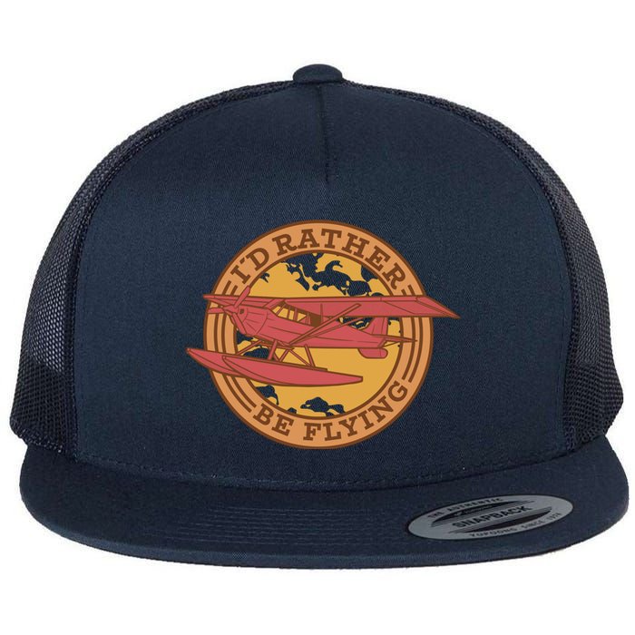 I'd Rather Be Flying Flat Bill Trucker Hat