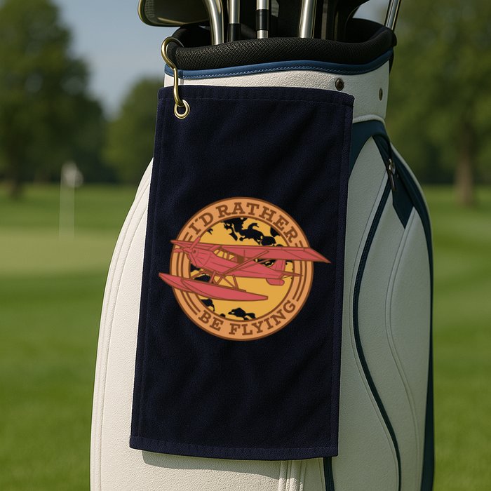 I'd Rather Be Flying Golf Towel