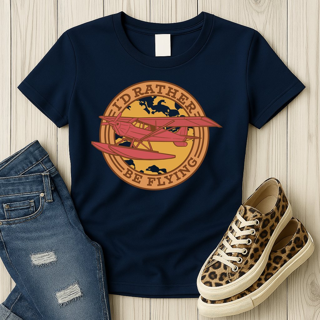 I'd Rather Be Flying Womens T-Shirt