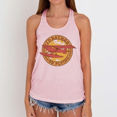 I'd Rather Be Flying Women's Knotted Racerback Tank