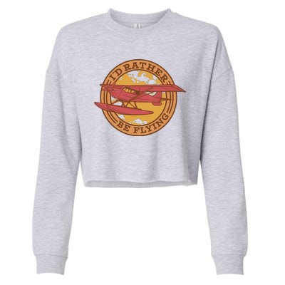 I'd Rather Be Flying Cropped Pullover Crew