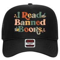 I Read Banned Books Week Librarian Freadom Reader Nerd High Crown Mesh Back Trucker Hat