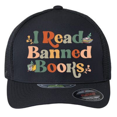 I Read Banned Books Week Librarian Freadom Reader Nerd Flexfit Unipanel Trucker Cap