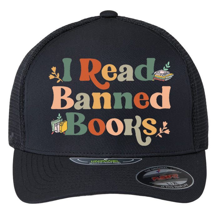 I Read Banned Books Week Librarian Freadom Reader Nerd Flexfit Unipanel Trucker Cap