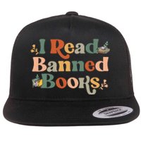 I Read Banned Books Week Librarian Freadom Reader Nerd Flat Bill Trucker Hat