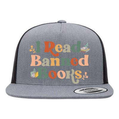 I Read Banned Books Week Librarian Freadom Reader Nerd Flat Bill Trucker Hat