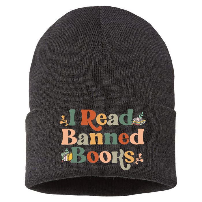 I Read Banned Books Week Librarian Freadom Reader Nerd Sustainable Knit Beanie