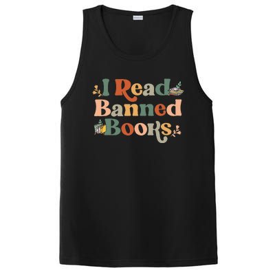 I Read Banned Books Week Librarian Freadom Reader Nerd PosiCharge Competitor Tank