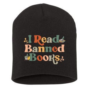 I Read Banned Books Week Librarian Freadom Reader Nerd Short Acrylic Beanie