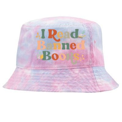 I Read Banned Books Week Librarian Freadom Reader Nerd Tie-Dyed Bucket Hat