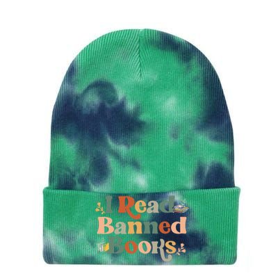 I Read Banned Books Week Librarian Freadom Reader Nerd Tie Dye 12in Knit Beanie