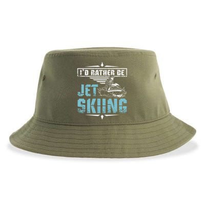 Id Rather Be Jet Skiing Gift Sustainable Bucket Hat