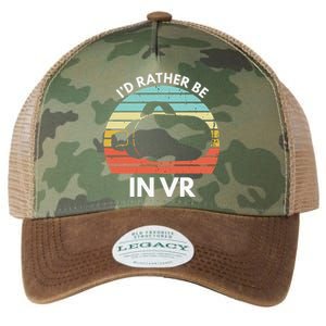 ID Rather Be In Vr Funny Virtual Reality Gamer Legacy Tie Dye Trucker Hat