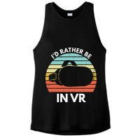ID Rather Be In Vr Funny Virtual Reality Gamer Ladies PosiCharge Tri-Blend Wicking Tank
