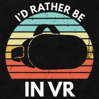 ID Rather Be In Vr Funny Virtual Reality Gamer Ladies PosiCharge Tri-Blend Wicking Tank