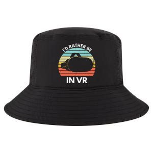 ID Rather Be In Vr Funny Virtual Reality Gamer Cool Comfort Performance Bucket Hat