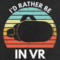 ID Rather Be In Vr Funny Virtual Reality Gamer Garment-Dyed Fleece Hoodie