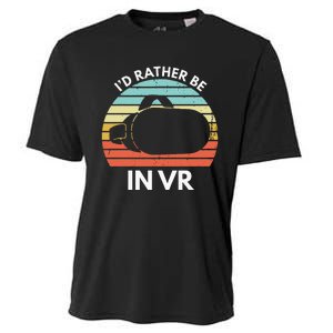 ID Rather Be In Vr Funny Virtual Reality Gamer Cooling Performance Crew T-Shirt