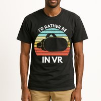 ID Rather Be In Vr Funny Virtual Reality Gamer Tall T-Shirt
