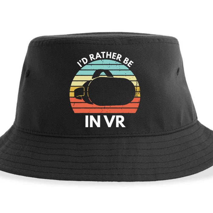 ID Rather Be In Vr Funny Virtual Reality Gamer Sustainable Bucket Hat