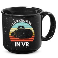 ID Rather Be In Vr Funny Virtual Reality Gamer 15oz Campfire Ceramic Mug