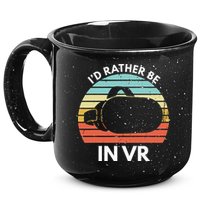 ID Rather Be In Vr Funny Virtual Reality Gamer 15oz Campfire Ceramic Mug