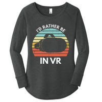 ID Rather Be In Vr Funny Virtual Reality Gamer Women's Perfect Tri Tunic Long Sleeve Shirt