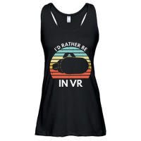 ID Rather Be In Vr Funny Virtual Reality Gamer Ladies Essential Flowy Tank