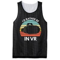 ID Rather Be In Vr Funny Virtual Reality Gamer Mesh Reversible Basketball Jersey Tank