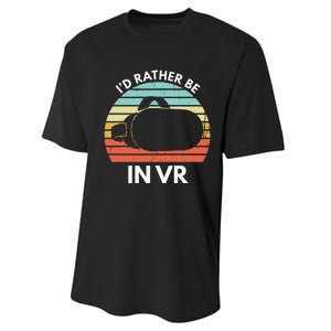 ID Rather Be In Vr Funny Virtual Reality Gamer Performance Sprint T-Shirt