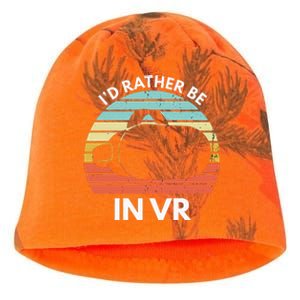 ID Rather Be In Vr Funny Virtual Reality Gamer Kati - Camo Knit Beanie