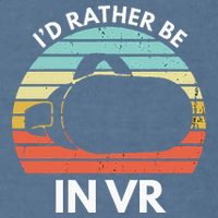 ID Rather Be In Vr Funny Virtual Reality Gamer Garment-Dyed Sweatshirt