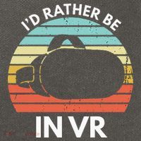 ID Rather Be In Vr Funny Virtual Reality Gamer Cotton Canvas Backpack