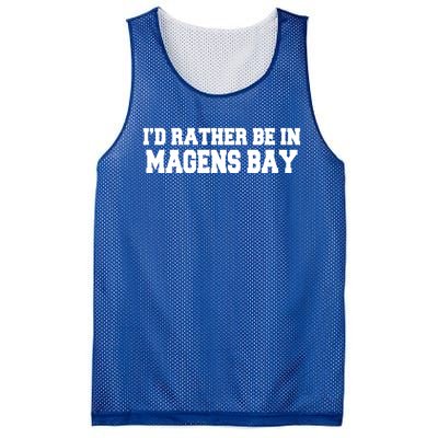 Id Rather Be In Magens Bay Saint Thomas Usvi Vacation Travel Gift Mesh Reversible Basketball Jersey Tank