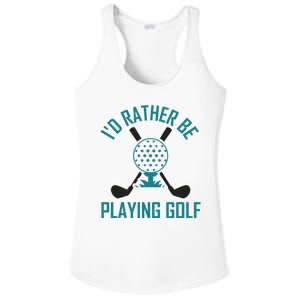 I'f Rather Be Playing Golf Ladies PosiCharge Competitor Racerback Tank