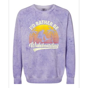 I’d Rather Be Wakeboarding Colorblast Crewneck Sweatshirt