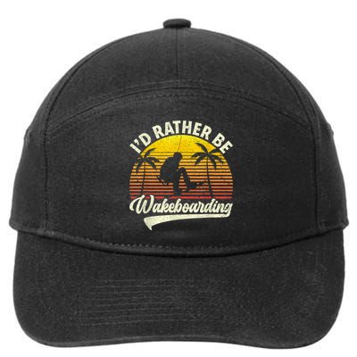 I’d Rather Be Wakeboarding 7-Panel Snapback Hat