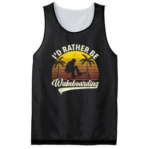 I’d Rather Be Wakeboarding Mesh Reversible Basketball Jersey Tank