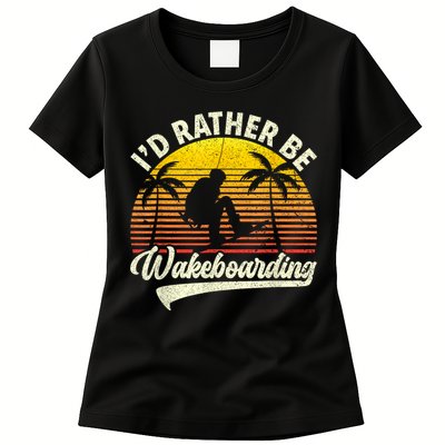 I’d Rather Be Wakeboarding Womens T-Shirt