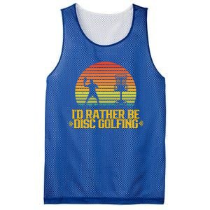 Id Rather Be Disc Golfing Discs Golfer Disc Golf Hobby Gift Mesh Reversible Basketball Jersey Tank