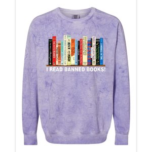 I Read Banned Books Colorblast Crewneck Sweatshirt