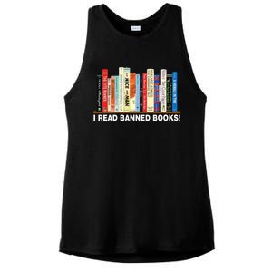 I Read Banned Books Ladies PosiCharge Tri-Blend Wicking Tank