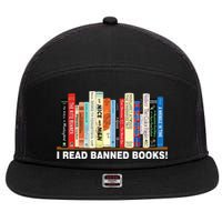 I Read Banned Books 7 Panel Mesh Trucker Snapback Hat