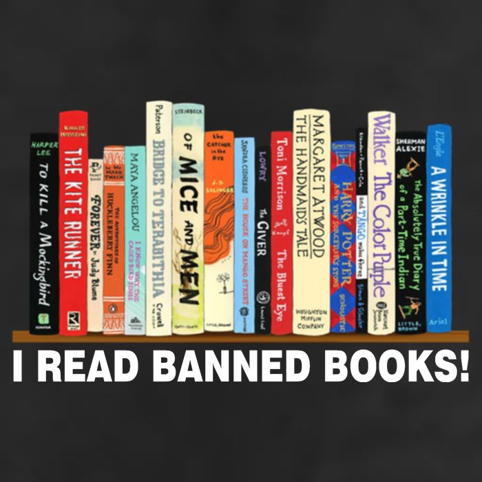 I Read Banned Books 7 Panel Mesh Trucker Snapback Hat