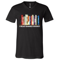 I Read Banned Books V-Neck T-Shirt